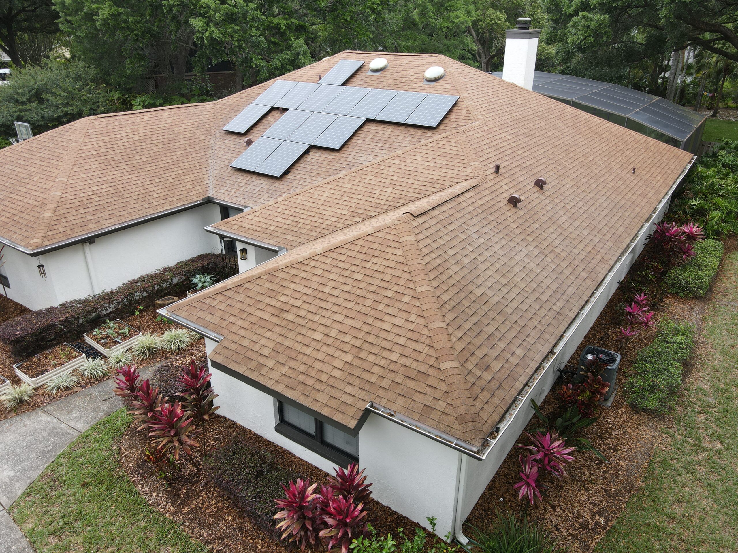 Shingle roof after cleaning